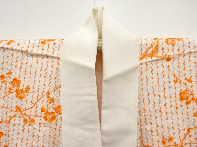  未使用品　板締め絞り　枝梅模様　長襦袢